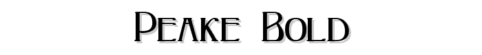 Peake Bold font